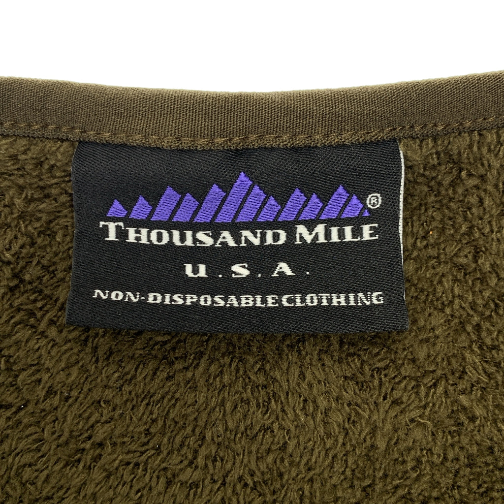 THOUSAND MILE / 사우잔드 마일 | 로고 뒤 보아 노 컬러 더블 Zip 재킷 블루존 | L | 남성