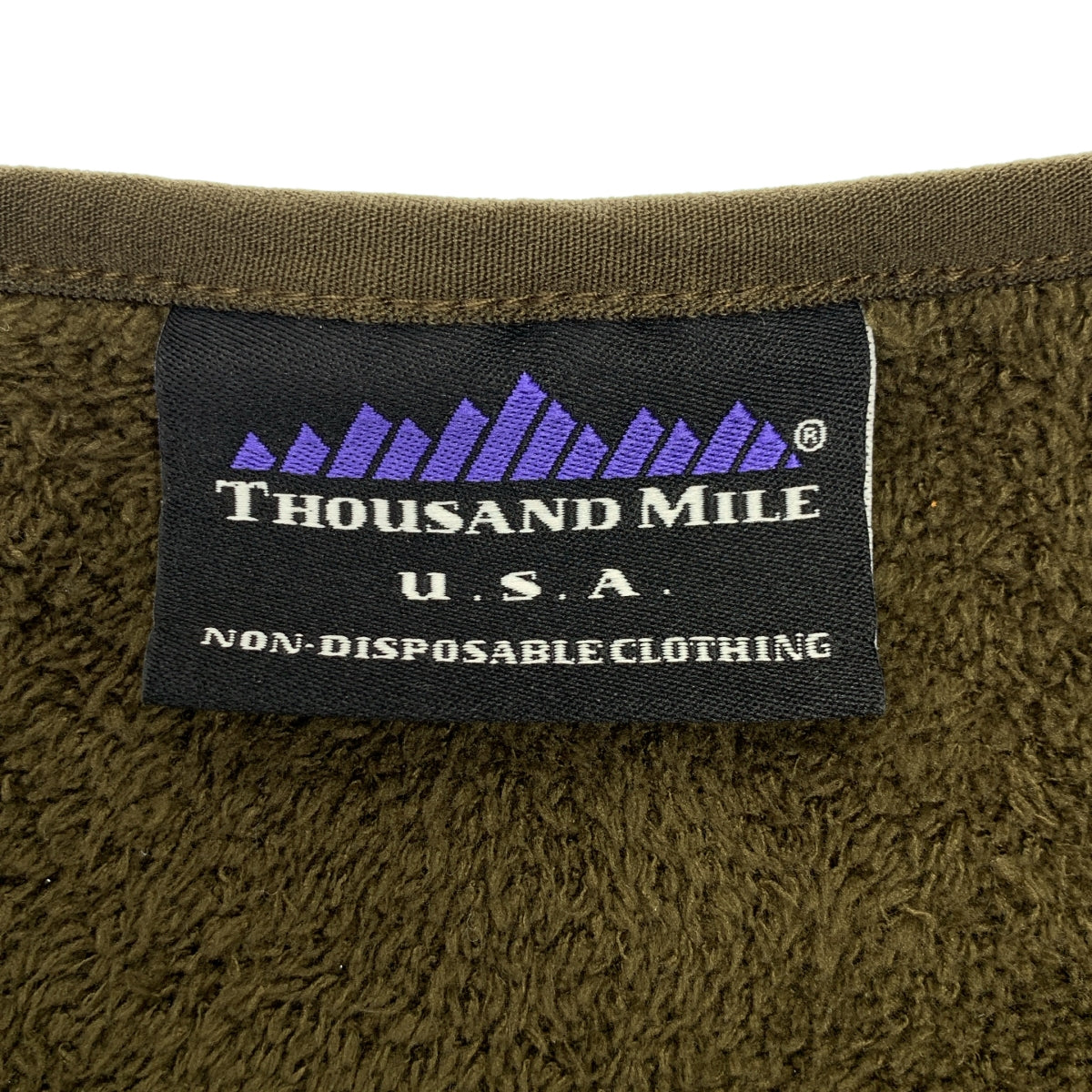 THOUSAND MILE / 사우잔드 마일 | 로고 뒤 보아 노 컬러 더블 Zip 재킷 블루존 | L | 남성