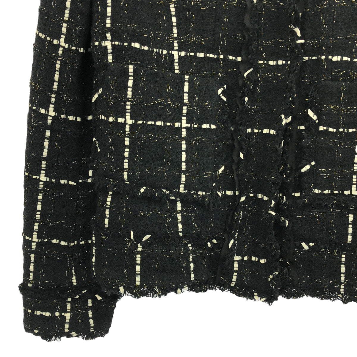 Shinzone / Shinzone | 我的達達尼安 / 我的達達尼昂粗花呢無領夾克 / 全襯裡 | 36 | 黑色 | 女款