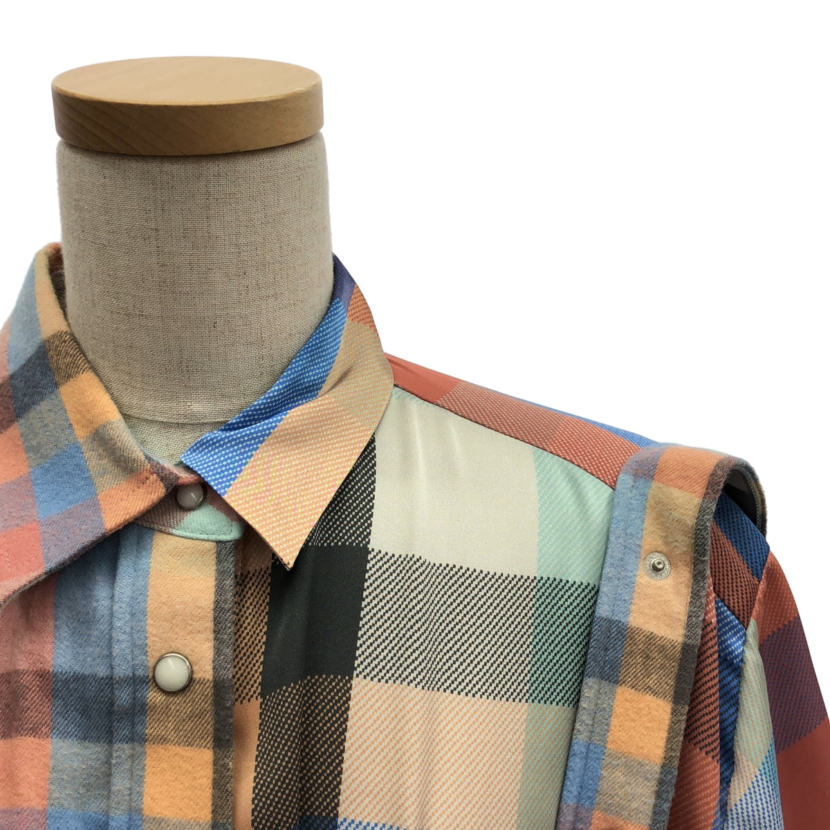 sacai / 사카이 | 2022SS | Plaid Layered shirts 체크 레이어드 셔츠 | 1 | 멀티 컬러 | 여성