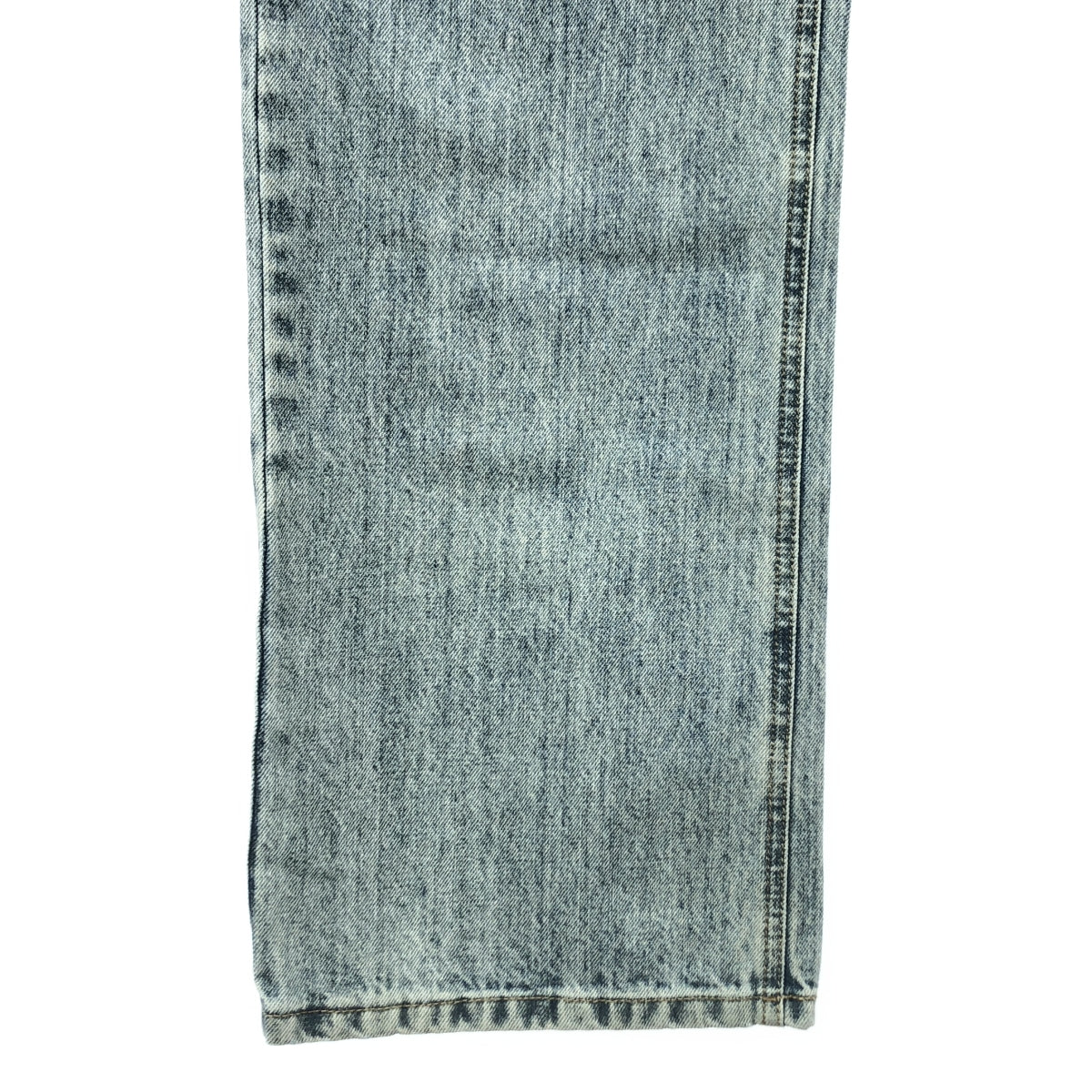 Rokh | Denim Pants / R1CA54 Distressed Leather Patch Denim Pants | 36 | Indigo | Women's