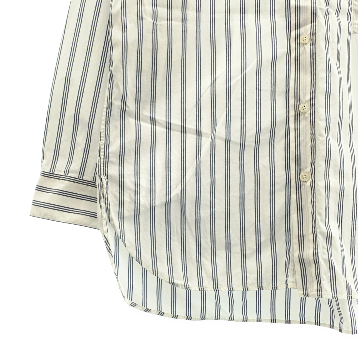 Cristaseya / Cristaseya | Salvatore Piccolo / Salvatore Piccolo 條紋毛式領襯衫 | 1 碼 | 白色/海軍藍 | 男士