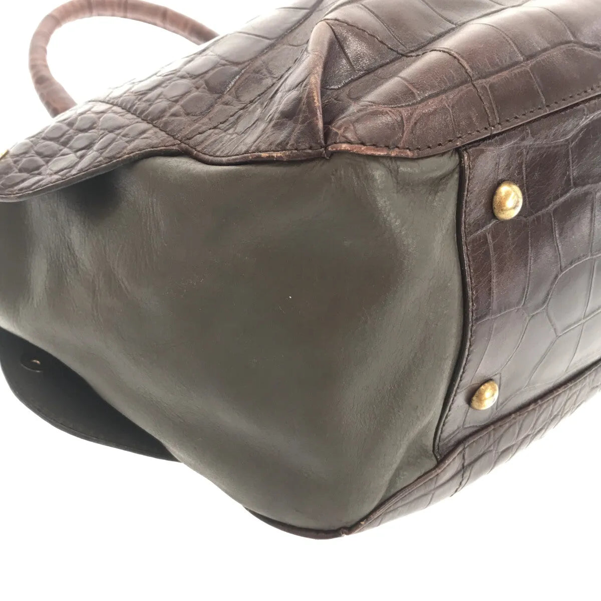 FURLA / フルラ | クロコダイル型押し トートバッグ | ブラウン | レディース