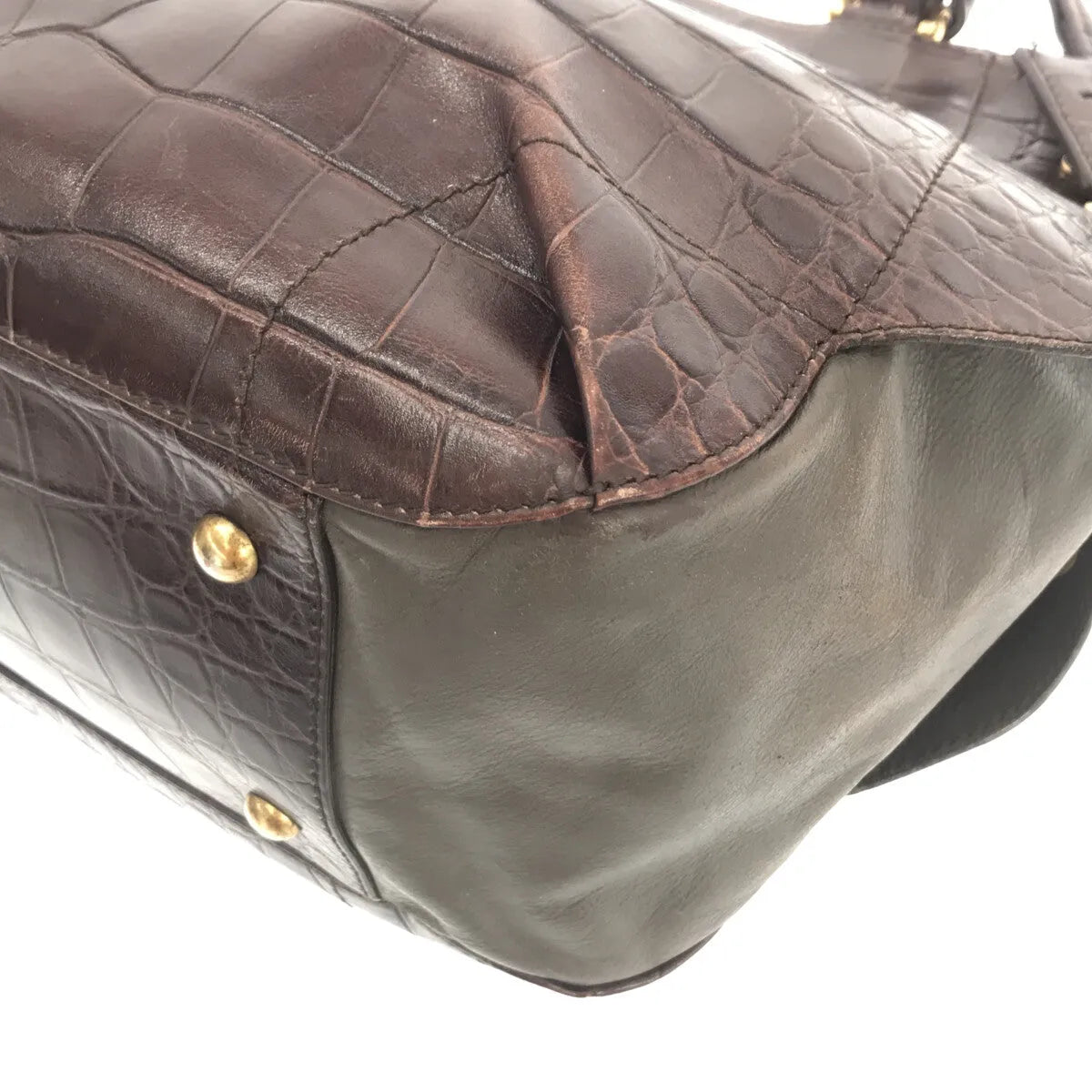 FURLA / フルラ | クロコダイル型押し トートバッグ | ブラウン | レディース