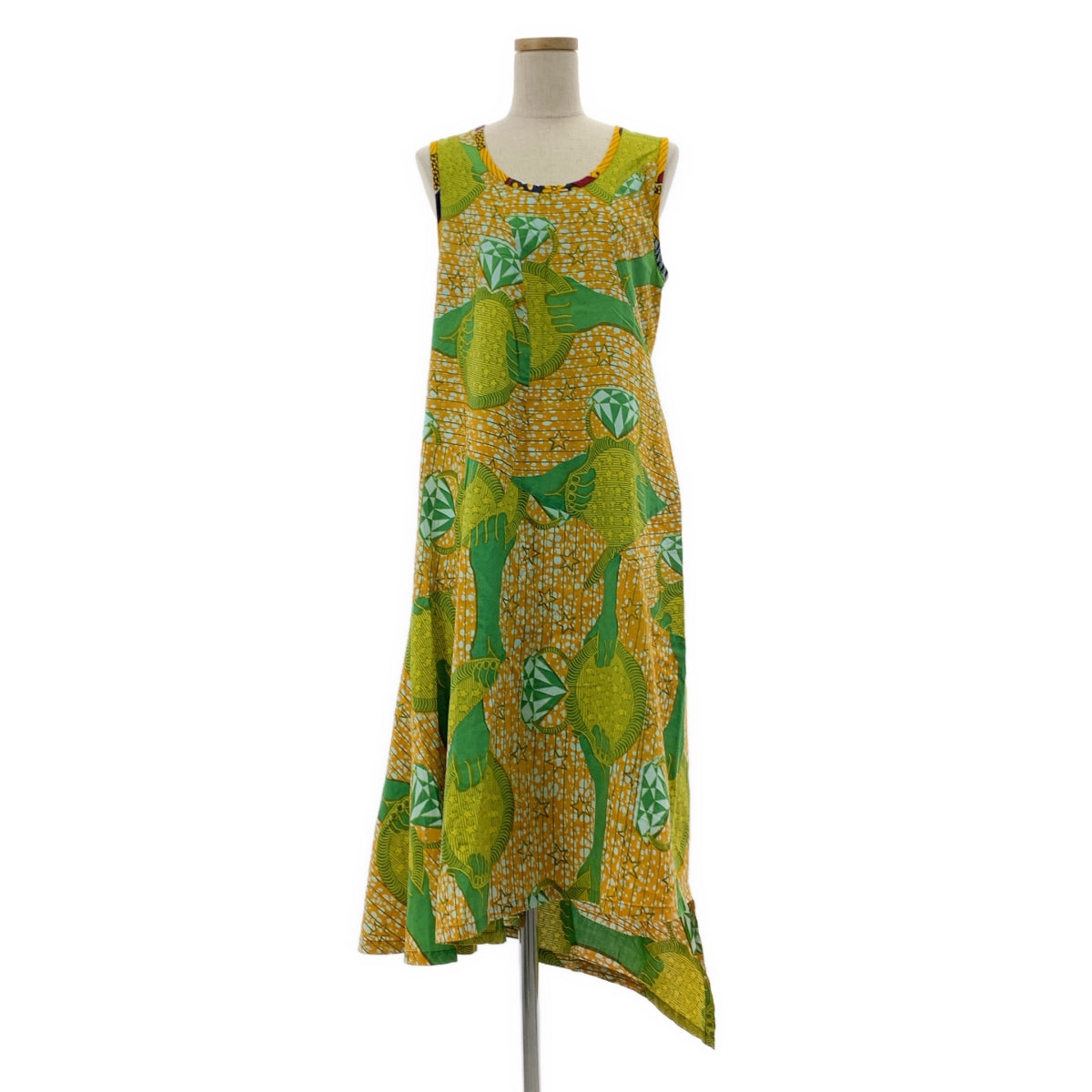 tricot COMME des GARCONS / Tricom De Galson | 2012AW | 총 무늬 변형 비대칭 패치 워크 원피스 | M | 멀티 컬러 | 여성