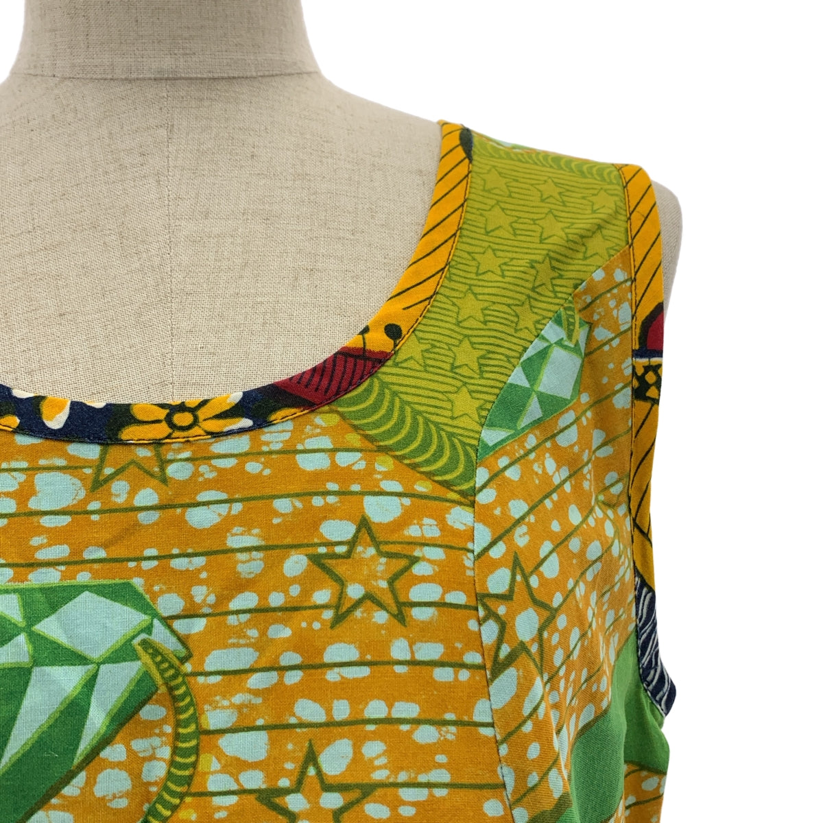 tricot COMME des GARCONS / Tricom De Galson | 2012AW | 총 무늬 변형 비대칭 패치 워크 원피스 | M | 멀티 컬러 | 여성