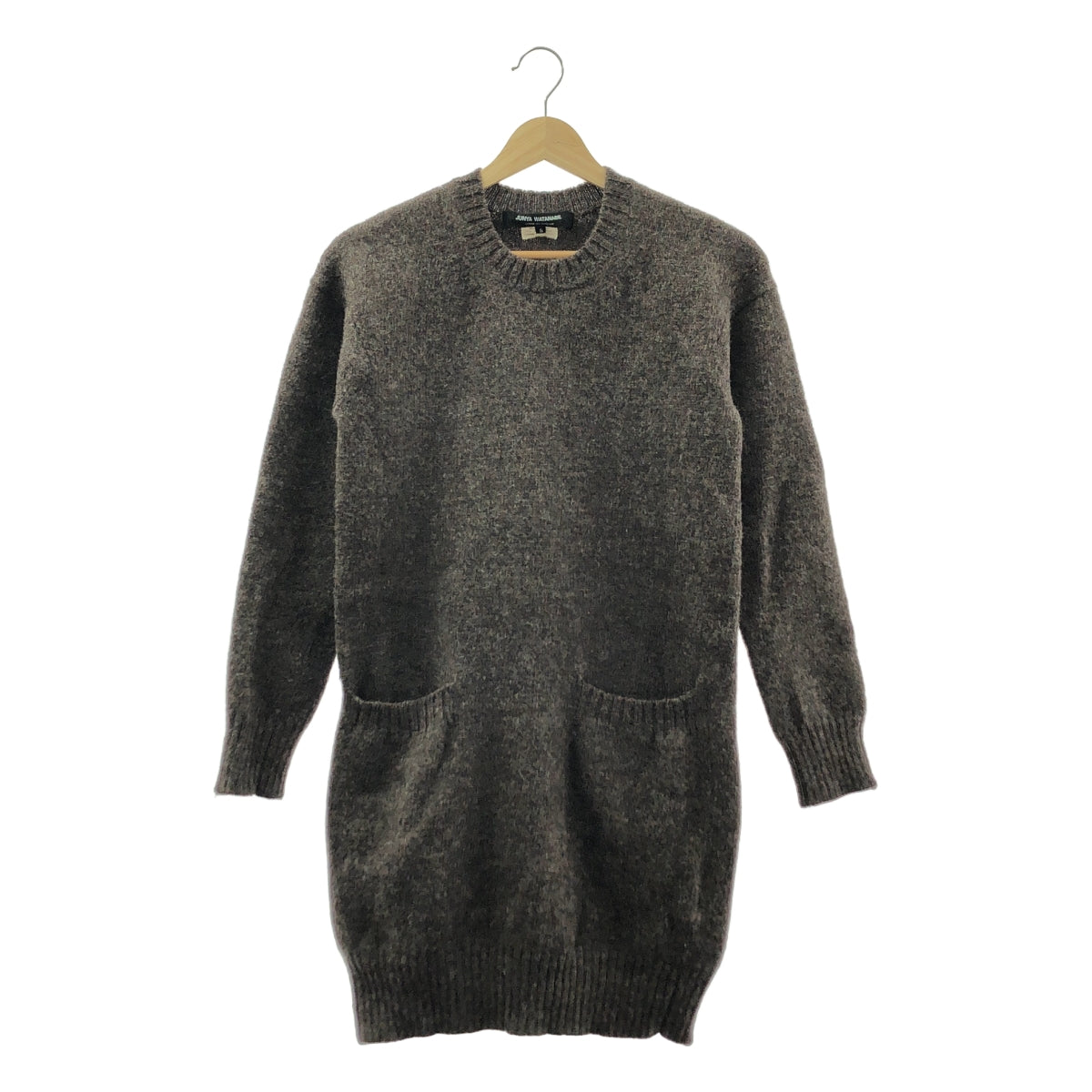 JUNYA WATANABE COMME des GARCONS / ジュンヤワタナベ | 2012AW | ウール ポケット付き ロング クルーネックニット | S | ブラウン | レディース