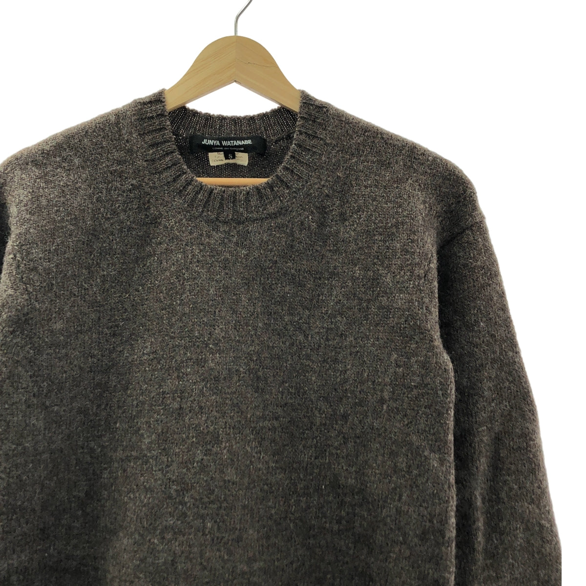 JUNYA WATANABE COMME des GARCONS / ジュンヤワタナベ | 2012AW | ウール ポケット付き ロング クルーネックニット | S | ブラウン | レディース
