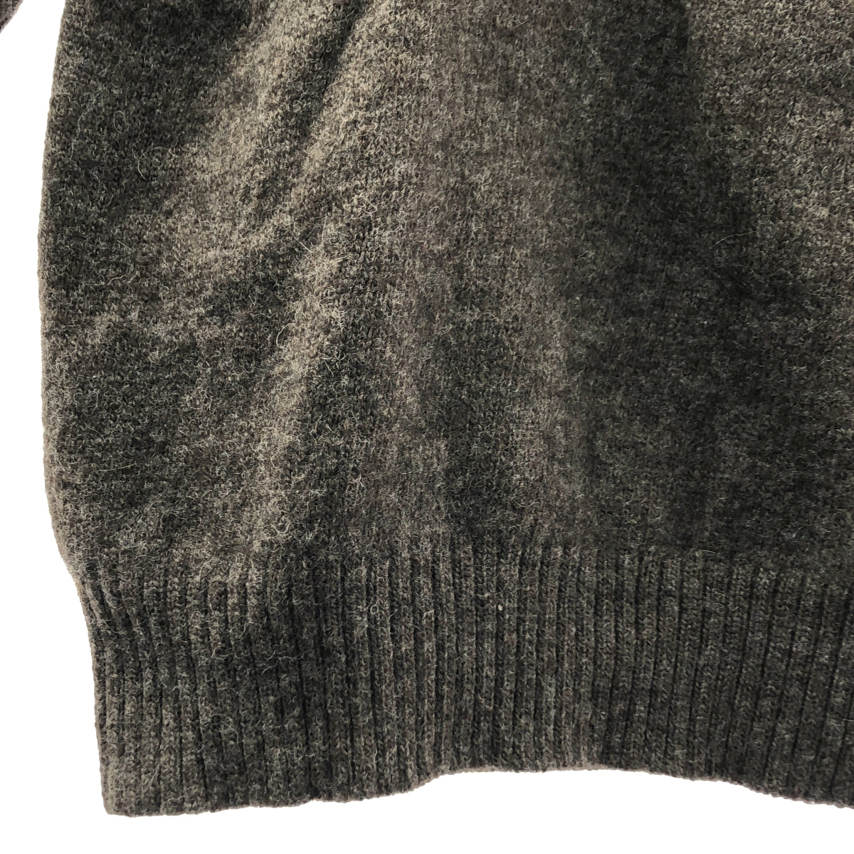 JUNYA WATANABE COMME des GARCONS / ジュンヤワタナベ | 2012AW | ウール ポケット付き ロング クルーネックニット | S | ブラウン | レディース