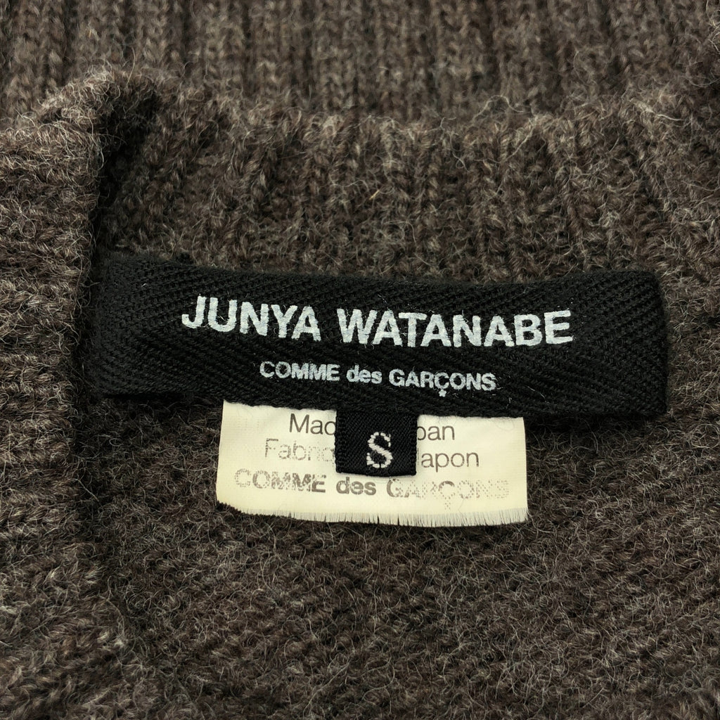 JUNYA WATANABE COMME des GARCONS / ジュンヤワタナベ | 2012AW | ウール ポケット付き ロング クルーネックニット | S | ブラウン | レディース