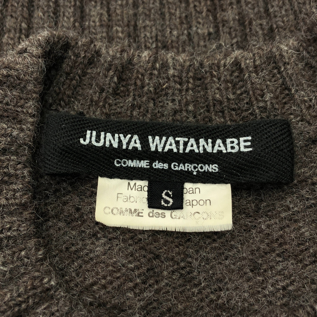 JUNYA WATANABE COMME des GARCONS / ジュンヤワタナベ | 2012AW | ウール ポケット付き ロング クルーネックニット | S | ブラウン | レディース