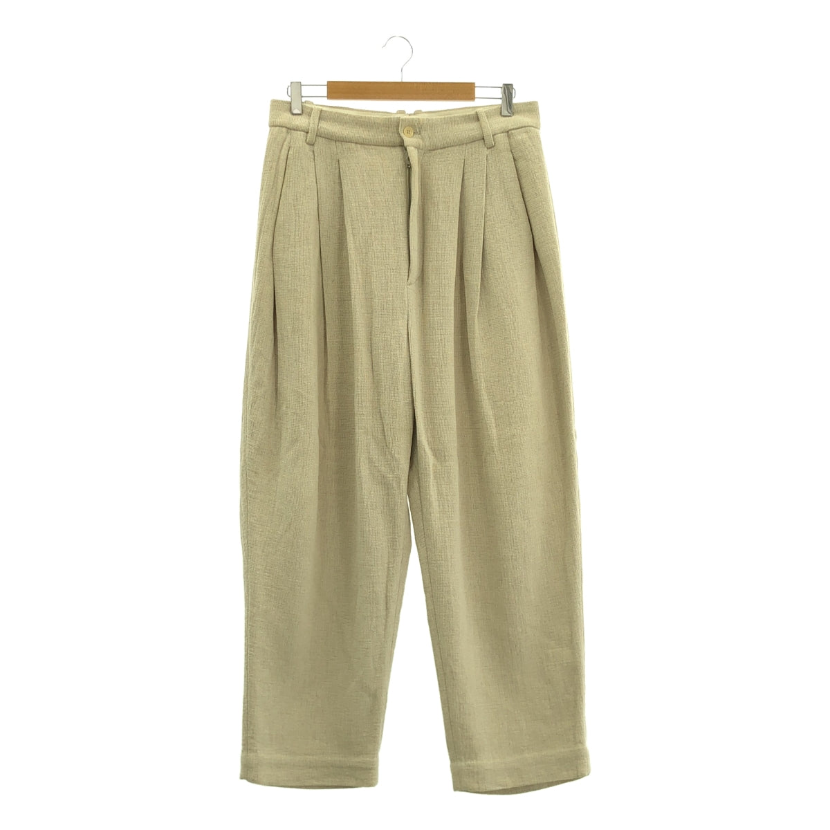HED MAYNER / ヘドメイナー | 2020AW | 6 PLEATS PANTS LINEN リネン 6プリーツパンツ | L | エクリュ | メンズ