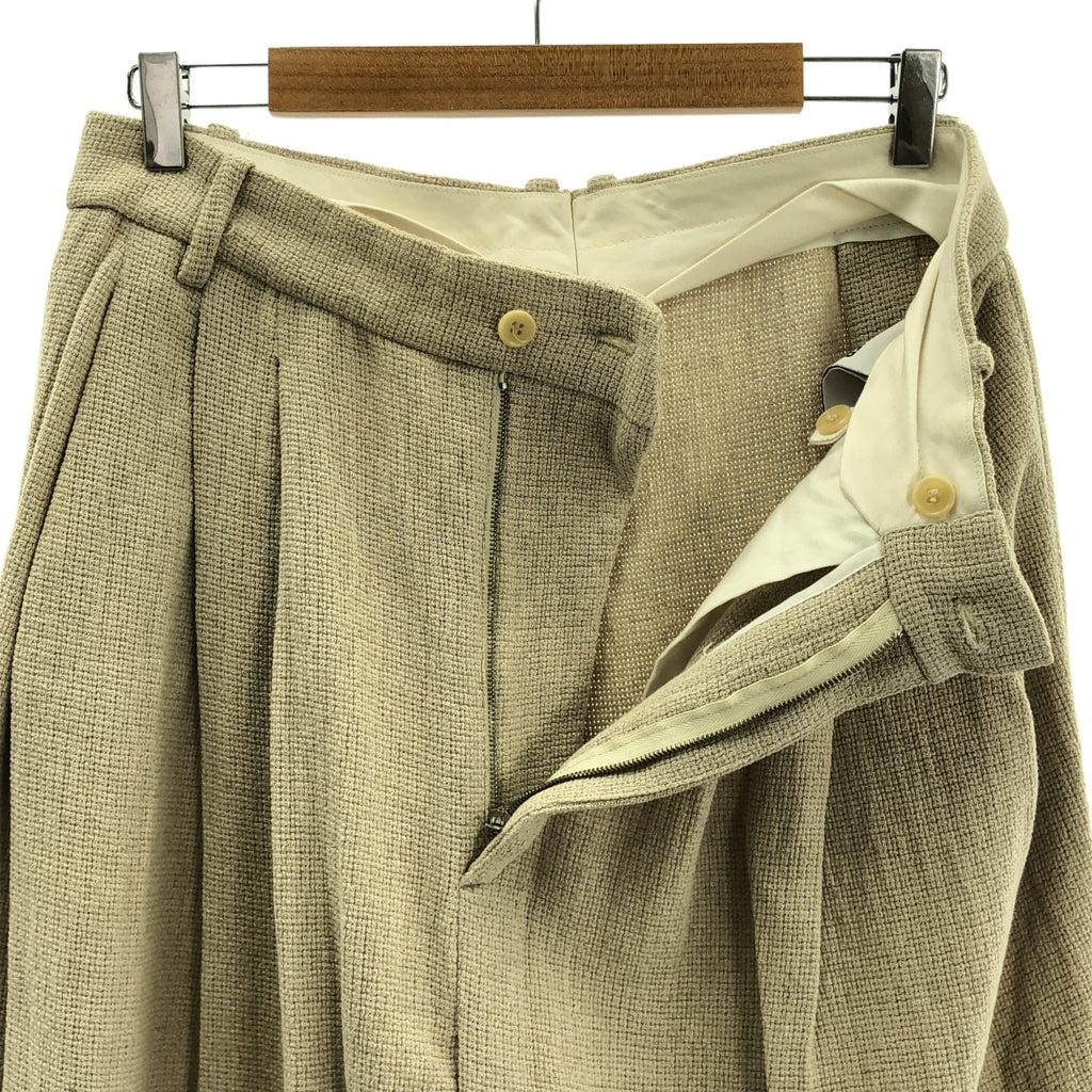 HED MAYNER / ヘドメイナー | 2020AW | 6 PLEATS PANTS LINEN リネン 6プリーツパンツ | L | エクリュ | メンズ