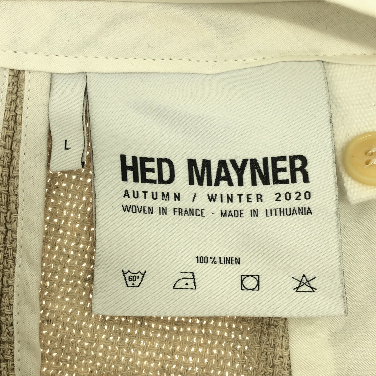 HED MAYNER / ヘドメイナー | 2020AW | 6 PLEATS PANTS LINEN リネン 6プリーツパンツ | L | エクリュ | メンズ