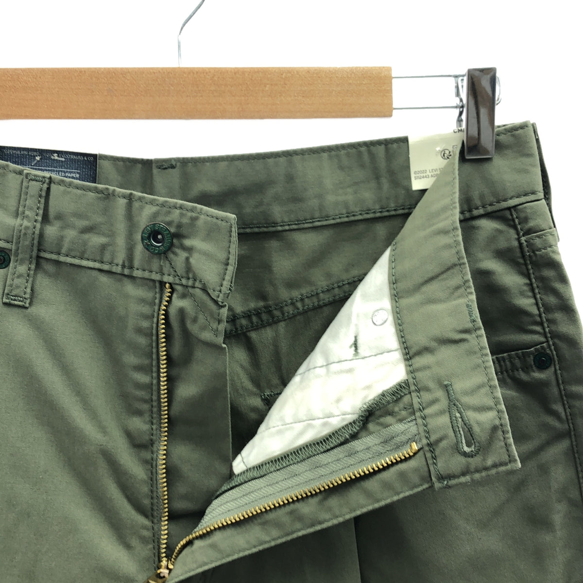 【美品】  Levi's / リーバイス | 568 STAY LOOSE PLEATED CROP / 39957-0009 スラックス パンツ | 32 | olive | メンズ