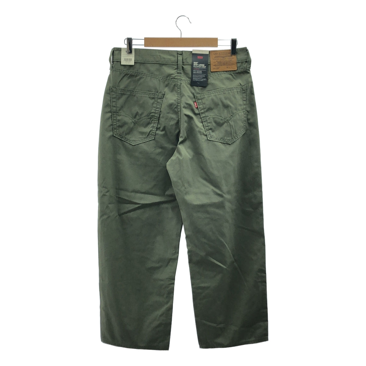 【美品】  Levi's / リーバイス | 568 STAY LOOSE PLEATED CROP / 39957-0009 スラックス パンツ | 32 | olive | メンズ