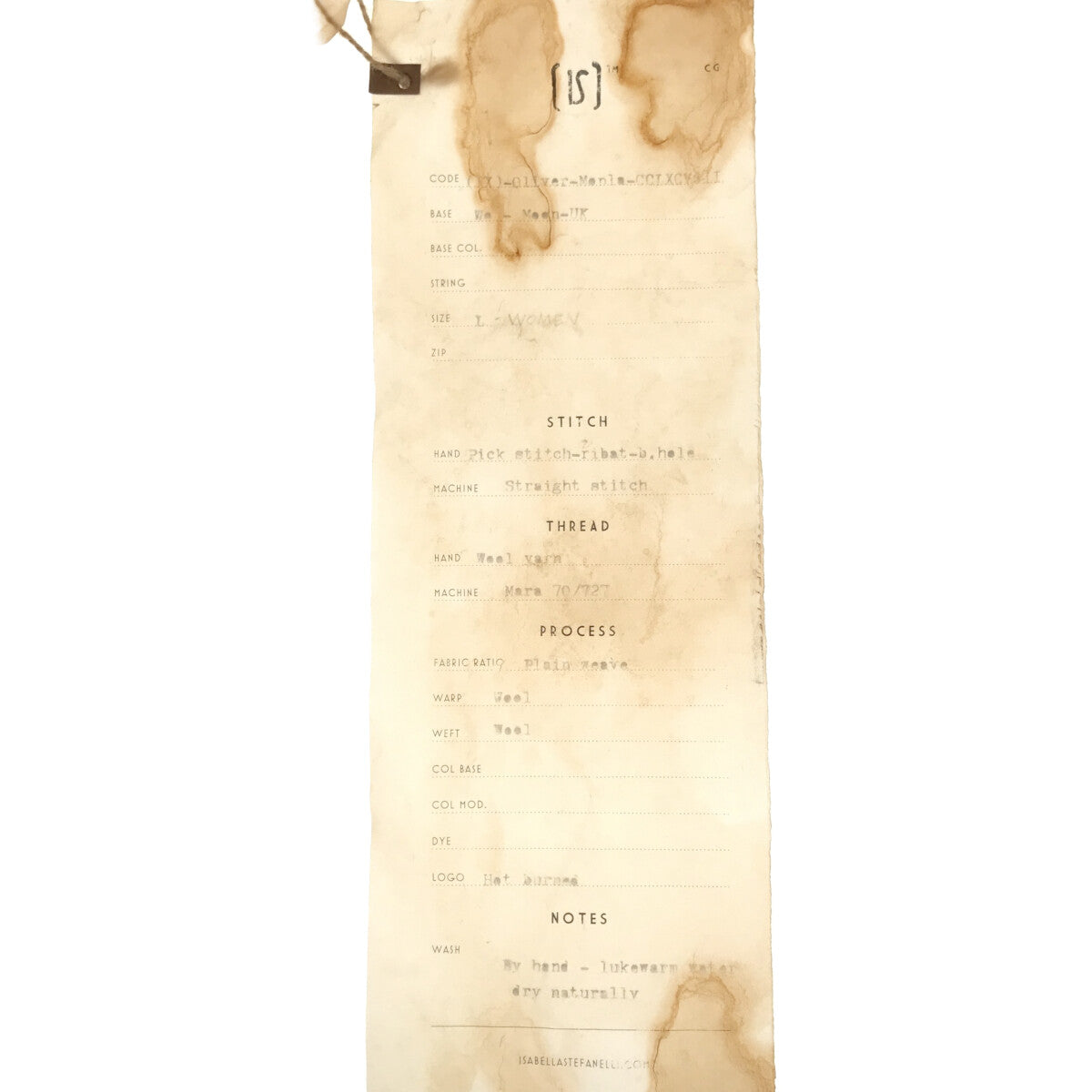 【新品】  ISABELLA STEFANELLI / イザベラステファネリ | Oliver Moon Tweed パンツ | L | ブラウン