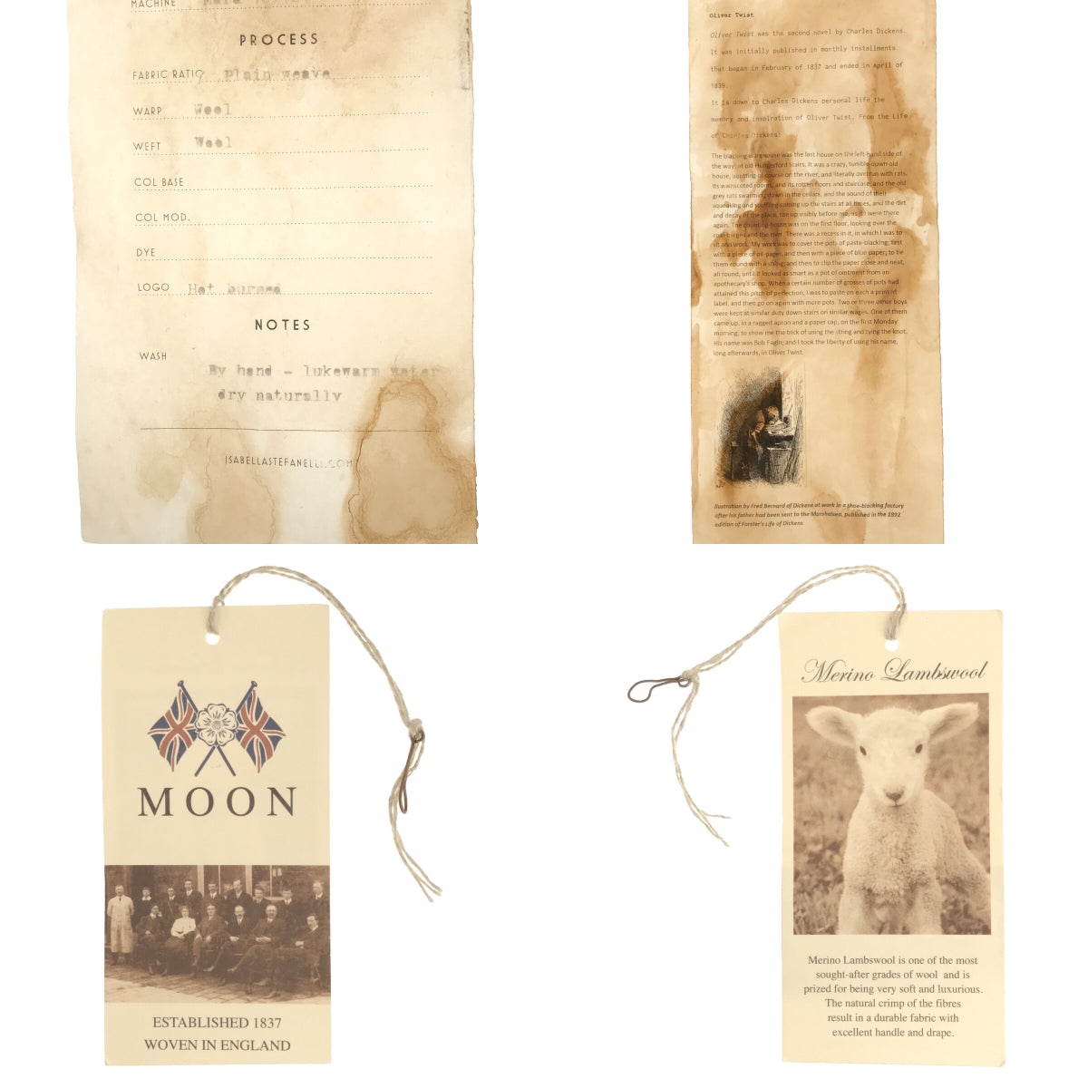 【新品】  ISABELLA STEFANELLI / イザベラステファネリ | Oliver Moon Tweed パンツ | L | ブラウン