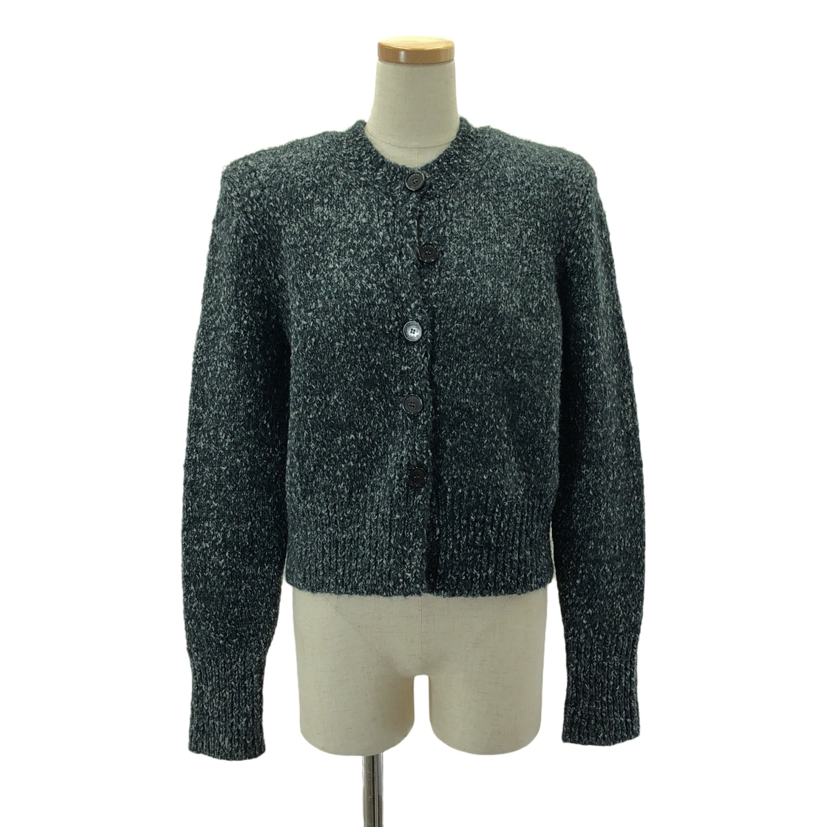 【美品】  ISABEL MARANT / イザベルマラン | 2024AW | KATHLEN Cardigan ニットカーディガン | 40 | グレー/ホワイト | レディース
