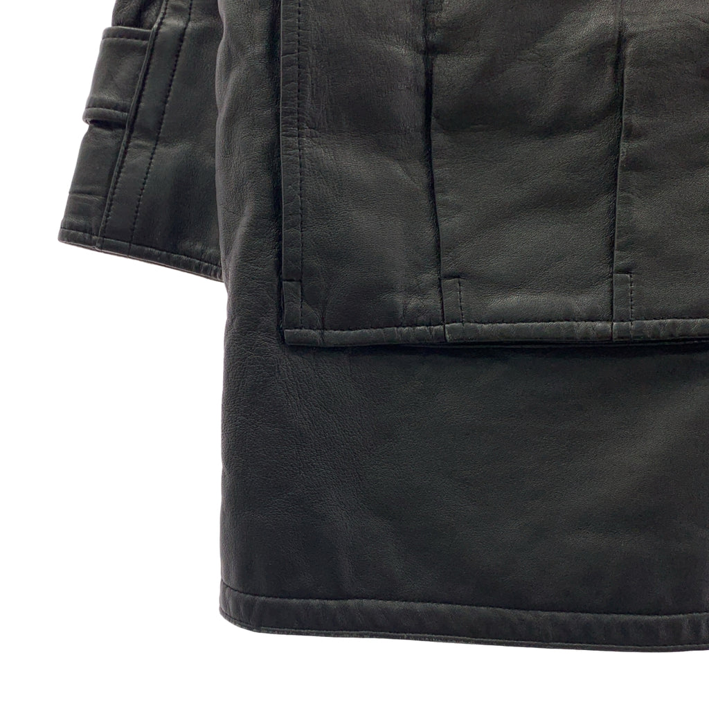 Burberry / 버버리 | 70s~ / Black Leather Jacket 노바 체크 안감 가죽 재킷 | 56 |