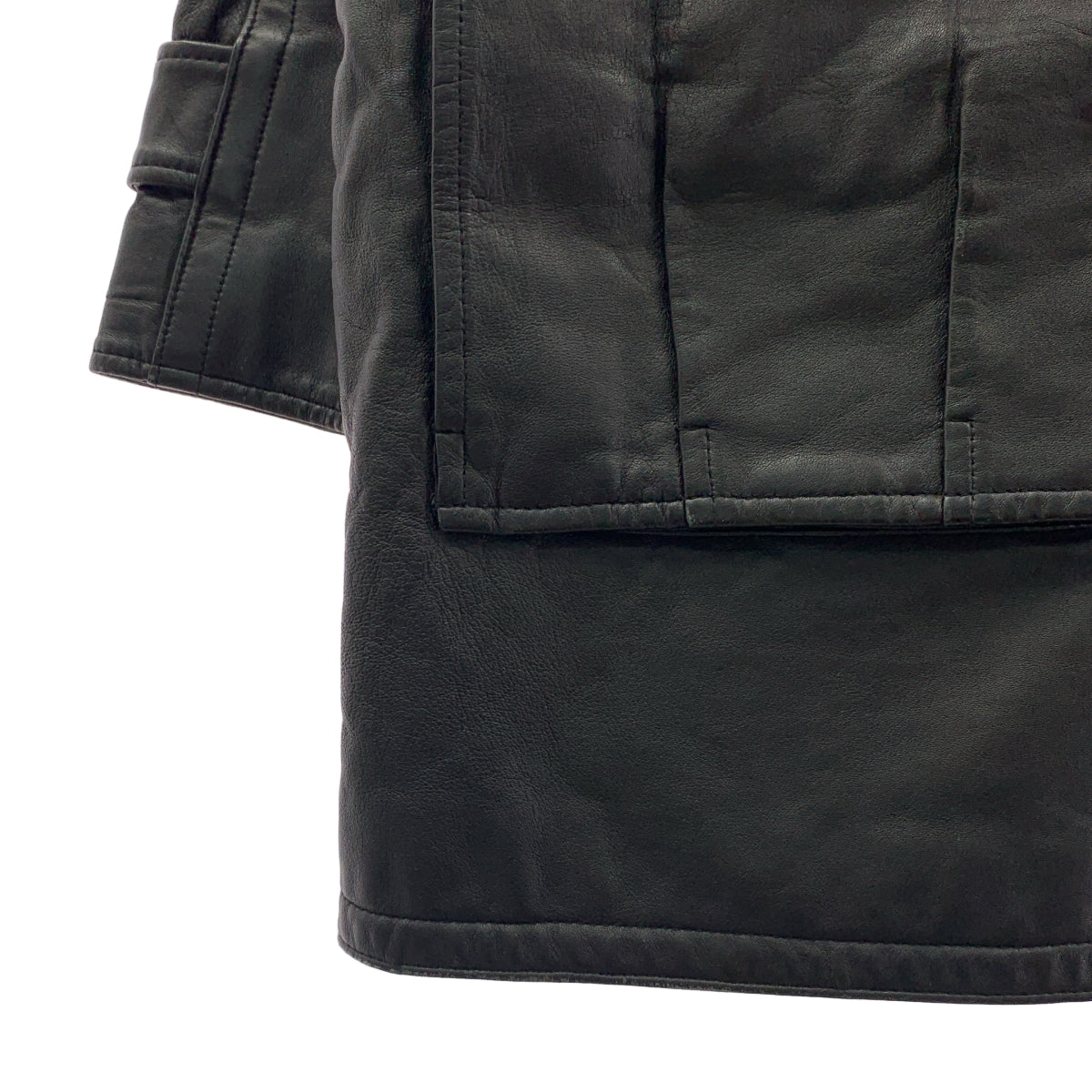 Burberry / 버버리 | 70s~ / Black Leather Jacket 노바 체크 안감 가죽 재킷 | 56 |