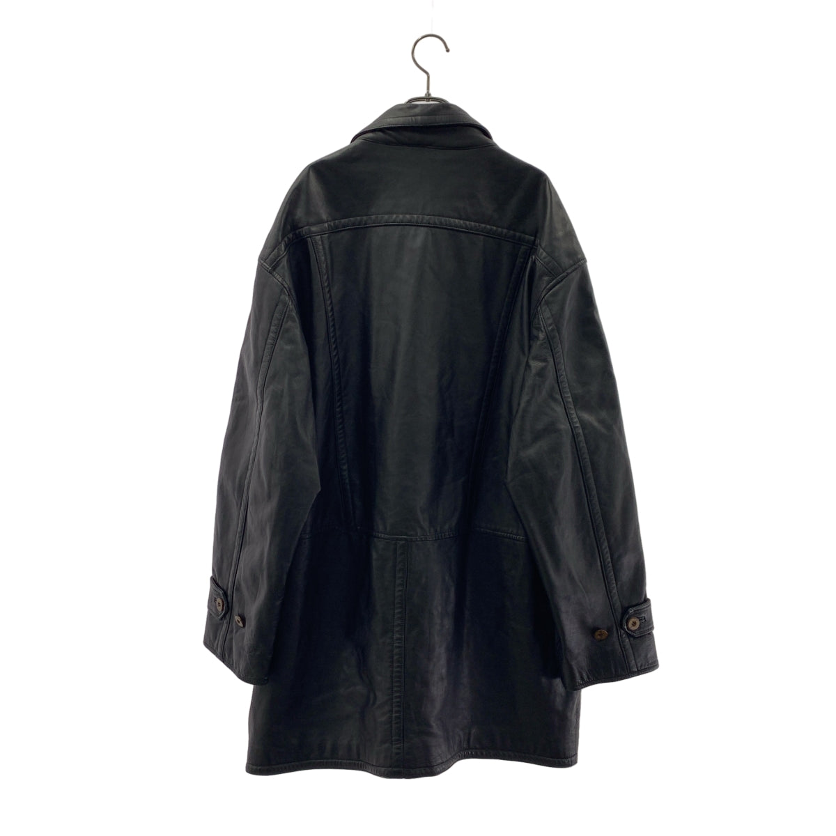 Burberry / 버버리 | 70s~ / Black Leather Jacket 노바 체크 안감 가죽 재킷 | 56 |