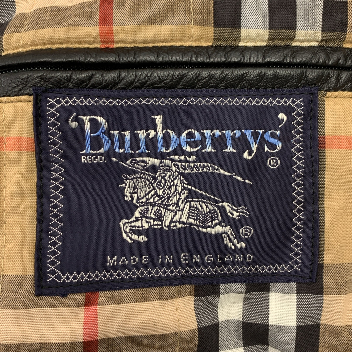 Burberry / バーバリー | 70s～ / Black Leather Jacket ノバチェック