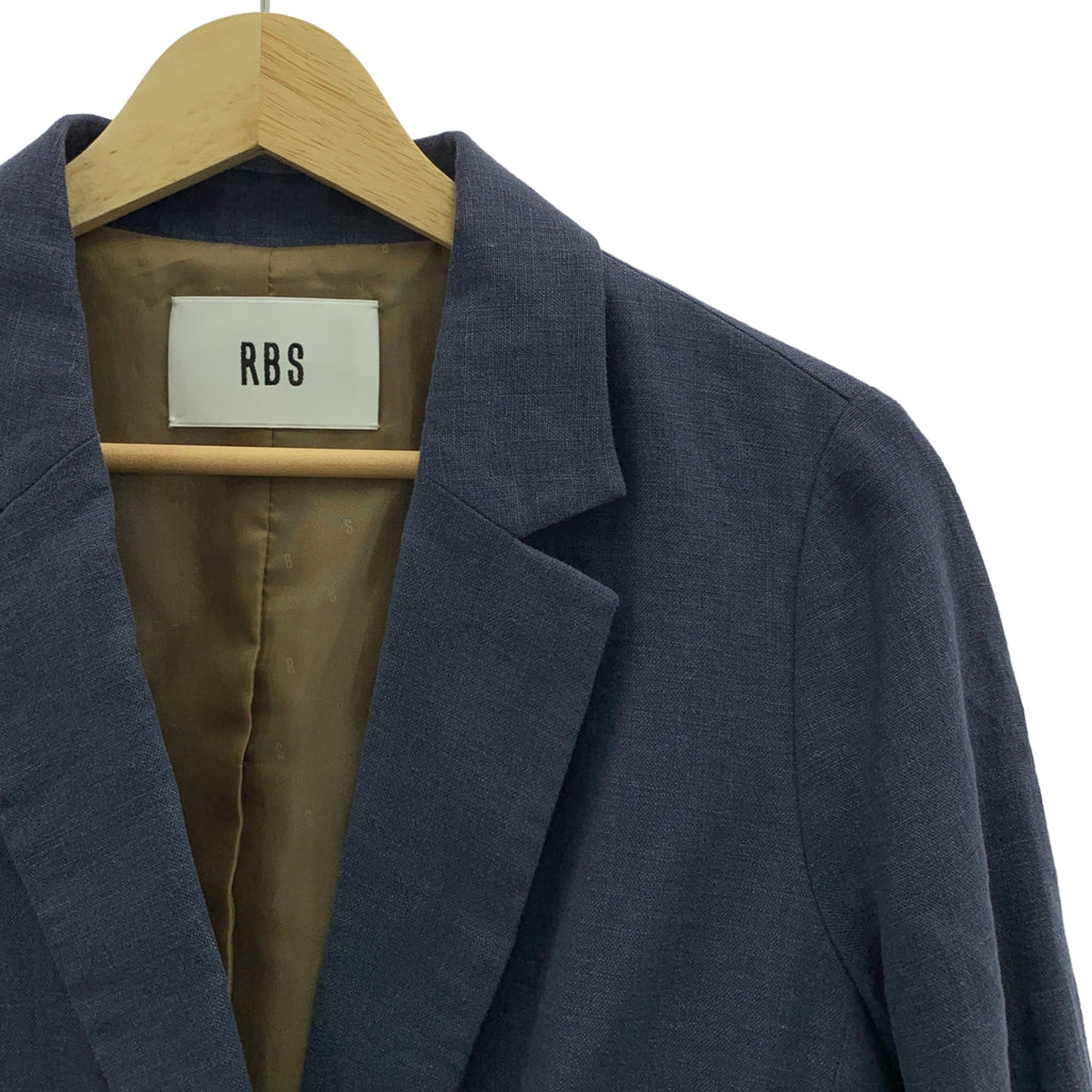 Ray BEAMS / レイビームス | 2020SS | RBS / セットアップ リネン 1B テーラードジャケット ロゴ総裏地 / スリット タック スラックス パンツ 裏地付き | S | レディース