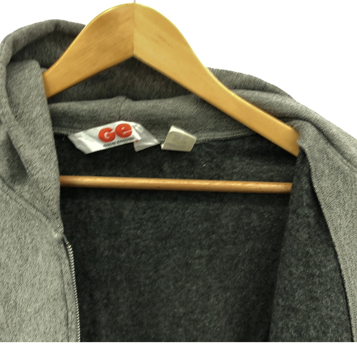 GOODENOUGH / グッドイナフ | 90s ヴィンテージ 霜降スウェット ジップパーカー 三角タグ | L | グレー | メンズ