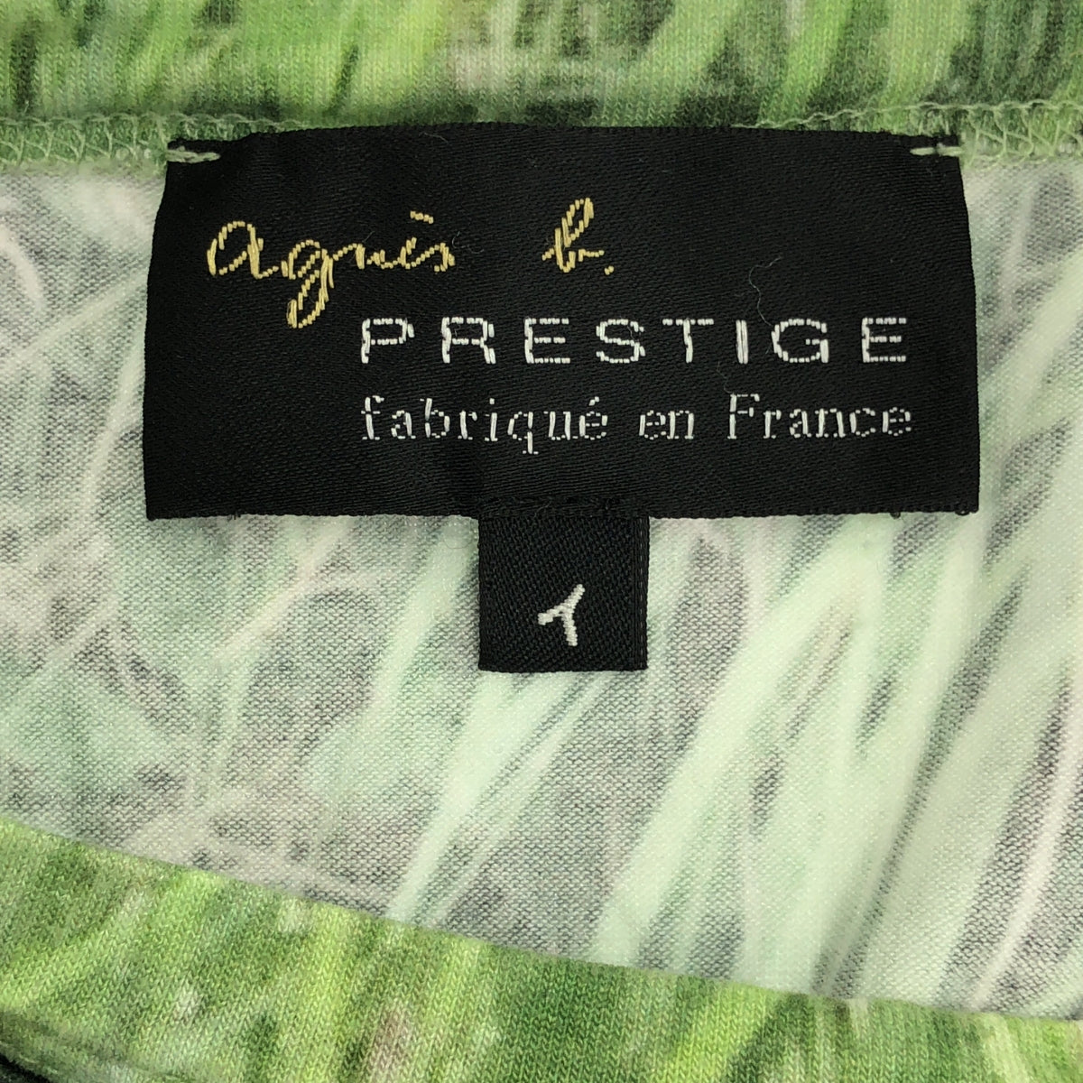 Agnes b. / Agnes b. | PRESTIGE all-over print crew neck T-shirt cut and sew |