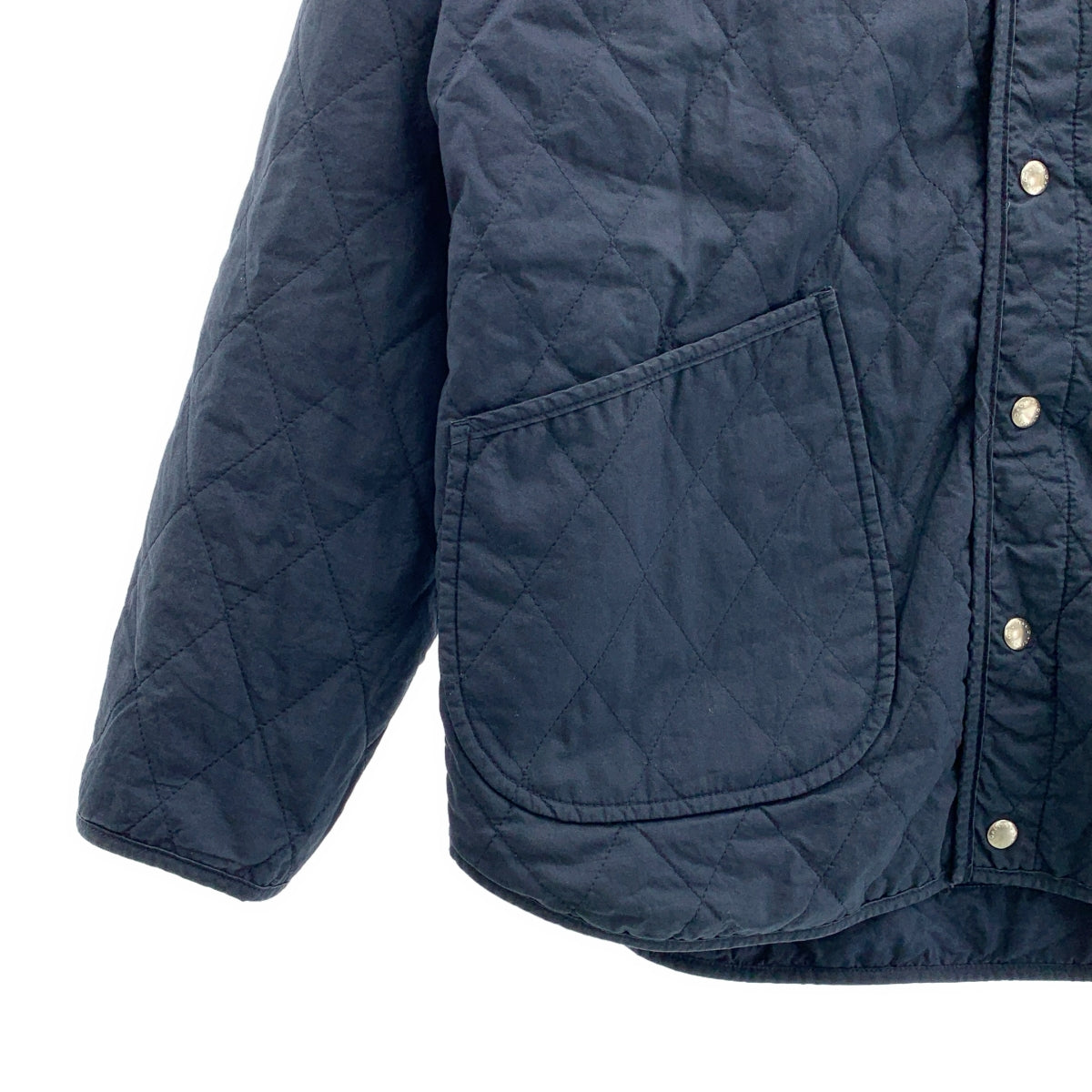 ORCIVAL / オーチバル | インサレーション キルティング ノーカラージャケット | 1 | ネイビー | レディース