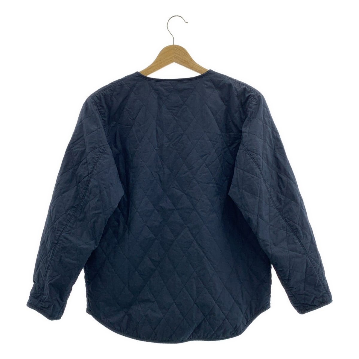 ORCIVAL / オーチバル | インサレーション キルティング ノーカラージャケット | 1 | ネイビー | レディース