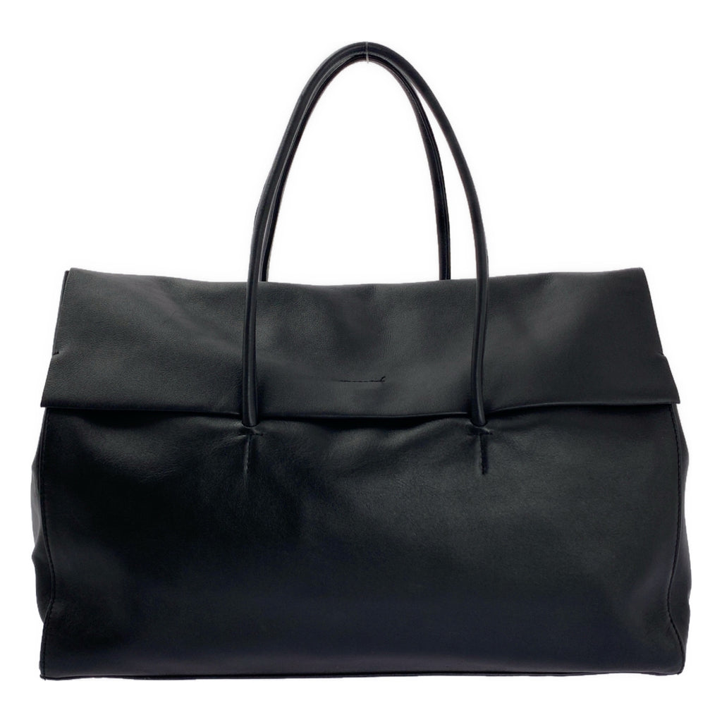 【美品】  Hoaw. / ハァウ | レザー フラップボストンバッグ | ブラック | レディース