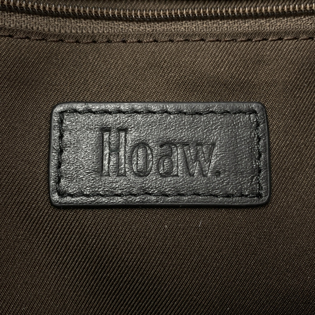 【美品】  Hoaw. / ハァウ | レザー フラップボストンバッグ | ブラック | レディース