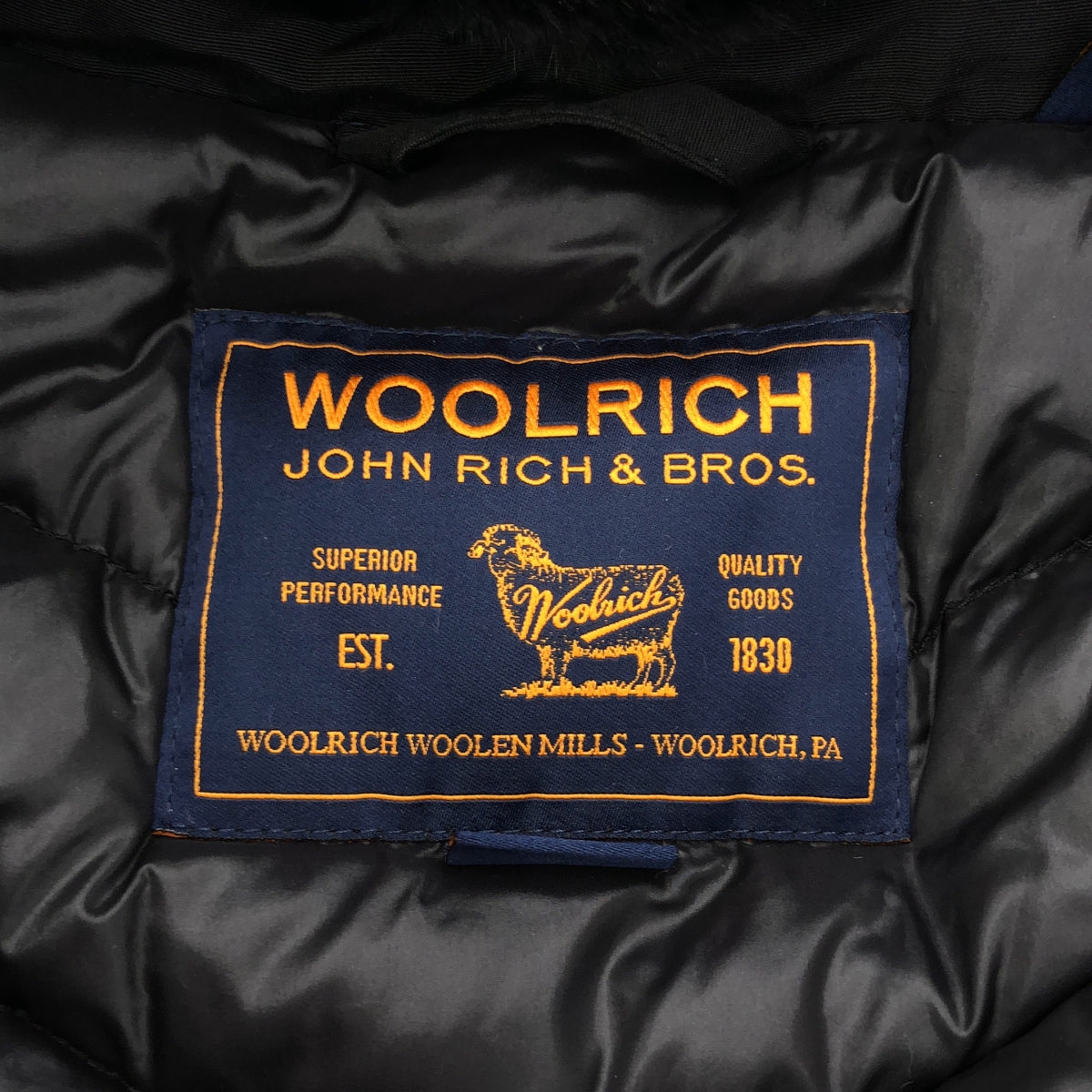 WOOLRICH | BOW BRIDGE COAT | Down coat with rabbit fur | XS | Black | Women's