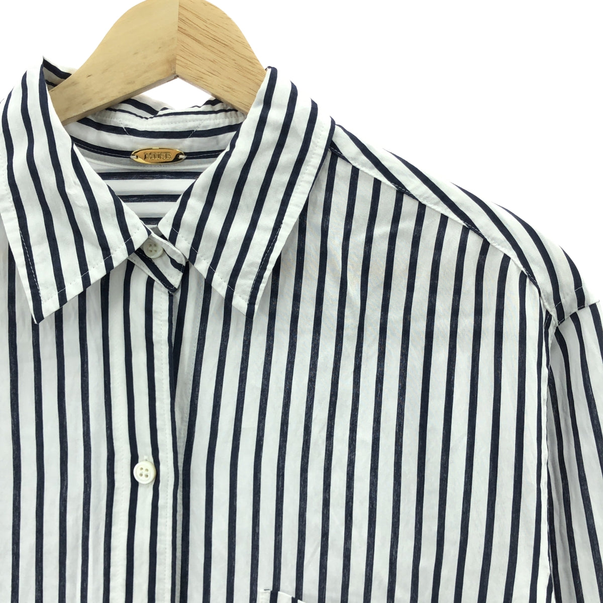 【미품】 Deuxieme Classe / 두지엠 클래스 | 2025SS | PARDIE / 스트라이프 셔츠 블라우스 | F | 화이트 / 네이비 | 여성
