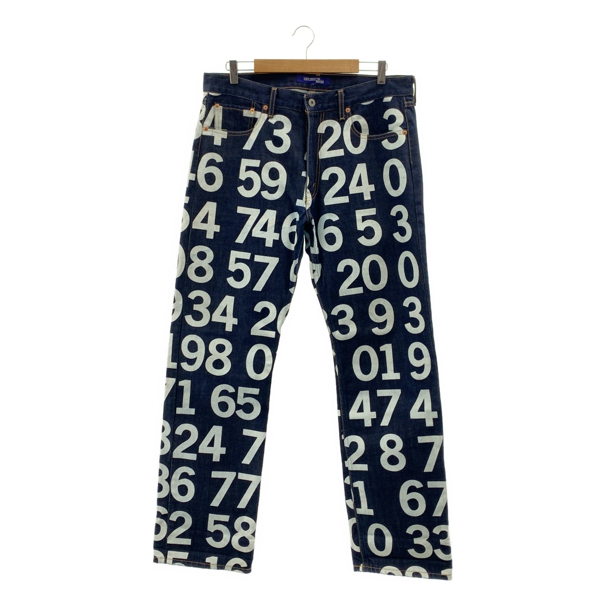 JUNYAWATANABE COMMEdesGARCONS MAN / ジュンヤワタナベマン | 2003SS | Numbering Denim プリント デニム パンツ | L | メンズ