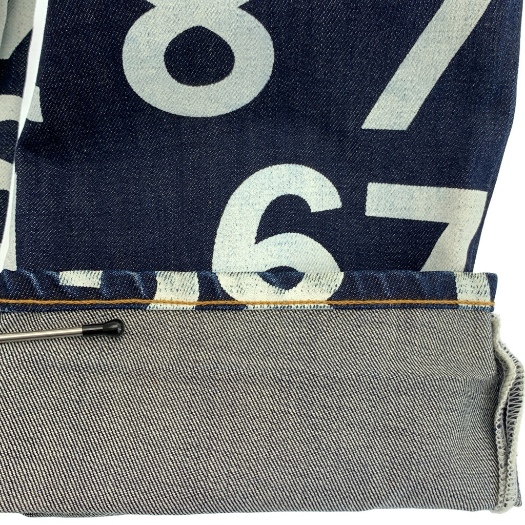 JUNYAWATANABE COMMEdesGARCONS MAN / ジュンヤワタナベマン | 2003SS | Numbering Denim プリント デニム パンツ | L | メンズ