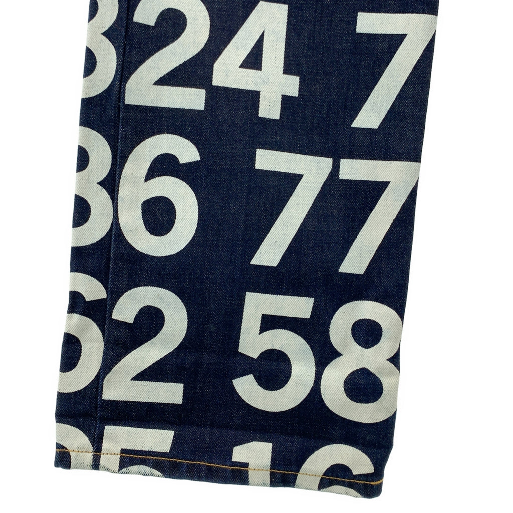 JUNYAWATANABE COMMEdesGARCONS MAN / ジュンヤワタナベマン | 2003SS | Numbering Denim プリント デニム パンツ | L | メンズ