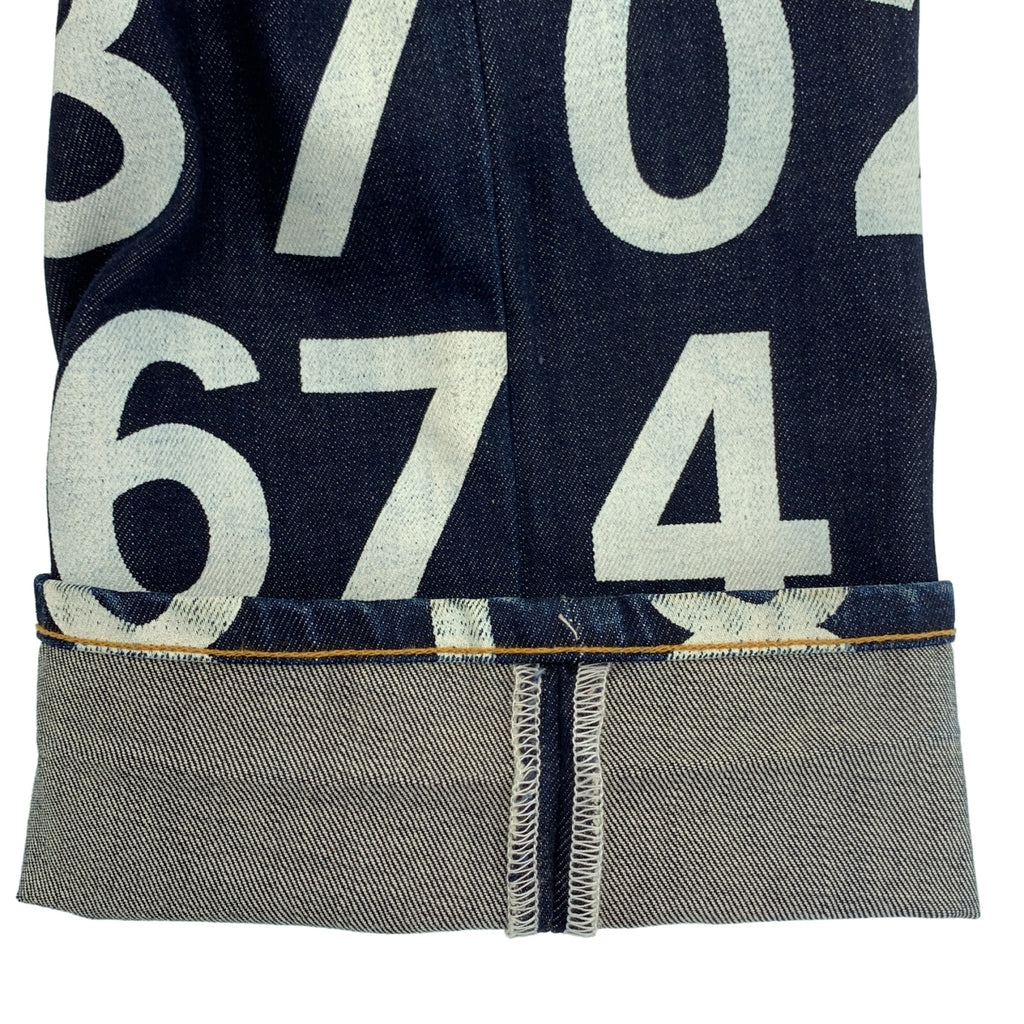 JUNYAWATANABE COMMEdesGARCONS MAN / ジュンヤワタナベマン | 2003SS | Numbering Denim プリント デニム パンツ | L | メンズ