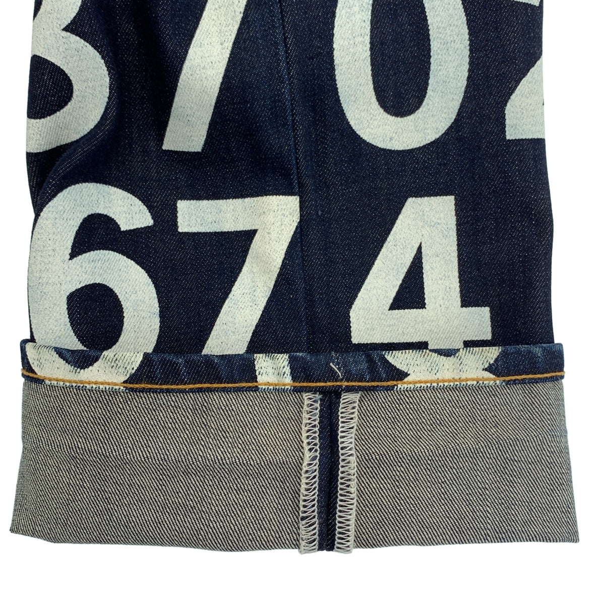 JUNYAWATANABE COMMEdesGARCONS MAN / ジュンヤワタナベマン | 2003SS | Numbering Denim プリント デニム パンツ | L | メンズ
