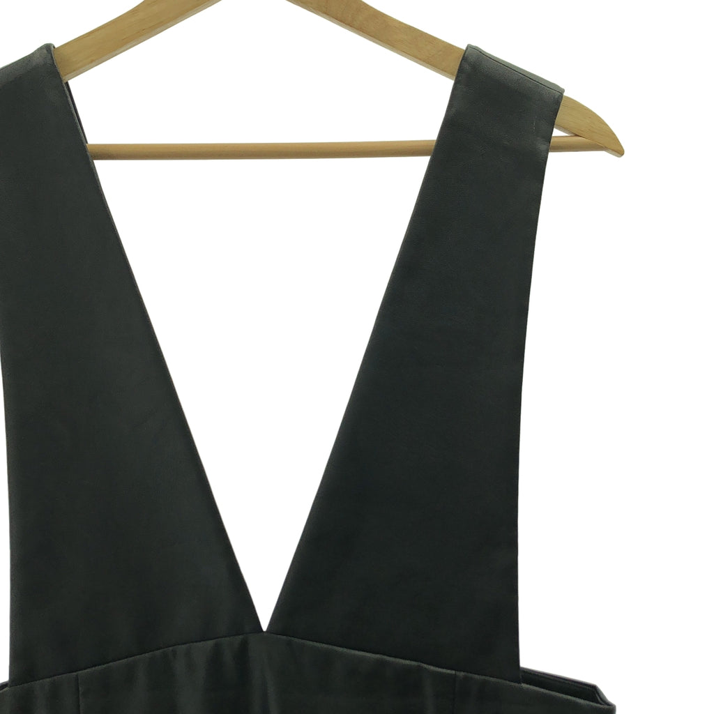 SACRA / サクラ | HPS別注 SYNTHETIC LEATHER フェイクレザー ジャンパースカート | 38 | ブラック | レディース