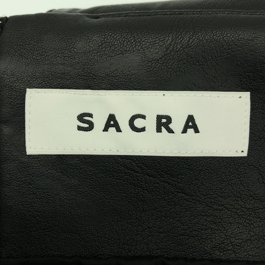 SACRA / サクラ | HPS別注 SYNTHETIC LEATHER フェイクレザー ジャンパースカート | 38 | ブラック | レディース