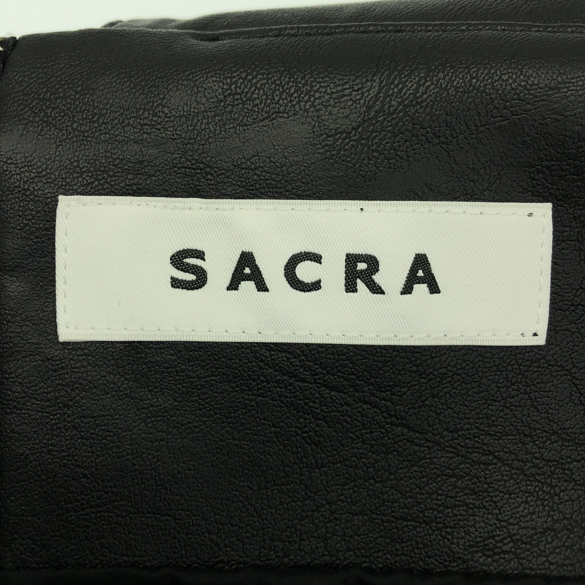 SACRA / サクラ | HPS別注 SYNTHETIC LEATHER フェイクレザー ジャンパースカート | 38 | ブラック | レディース
