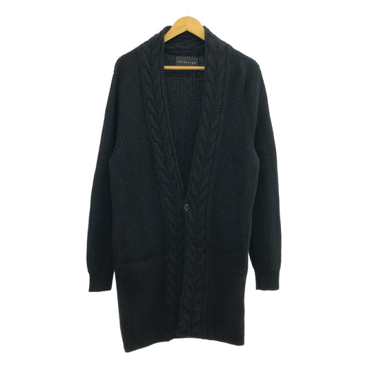 ESTNATION | Wool cable knit long cardigan | L | Men's