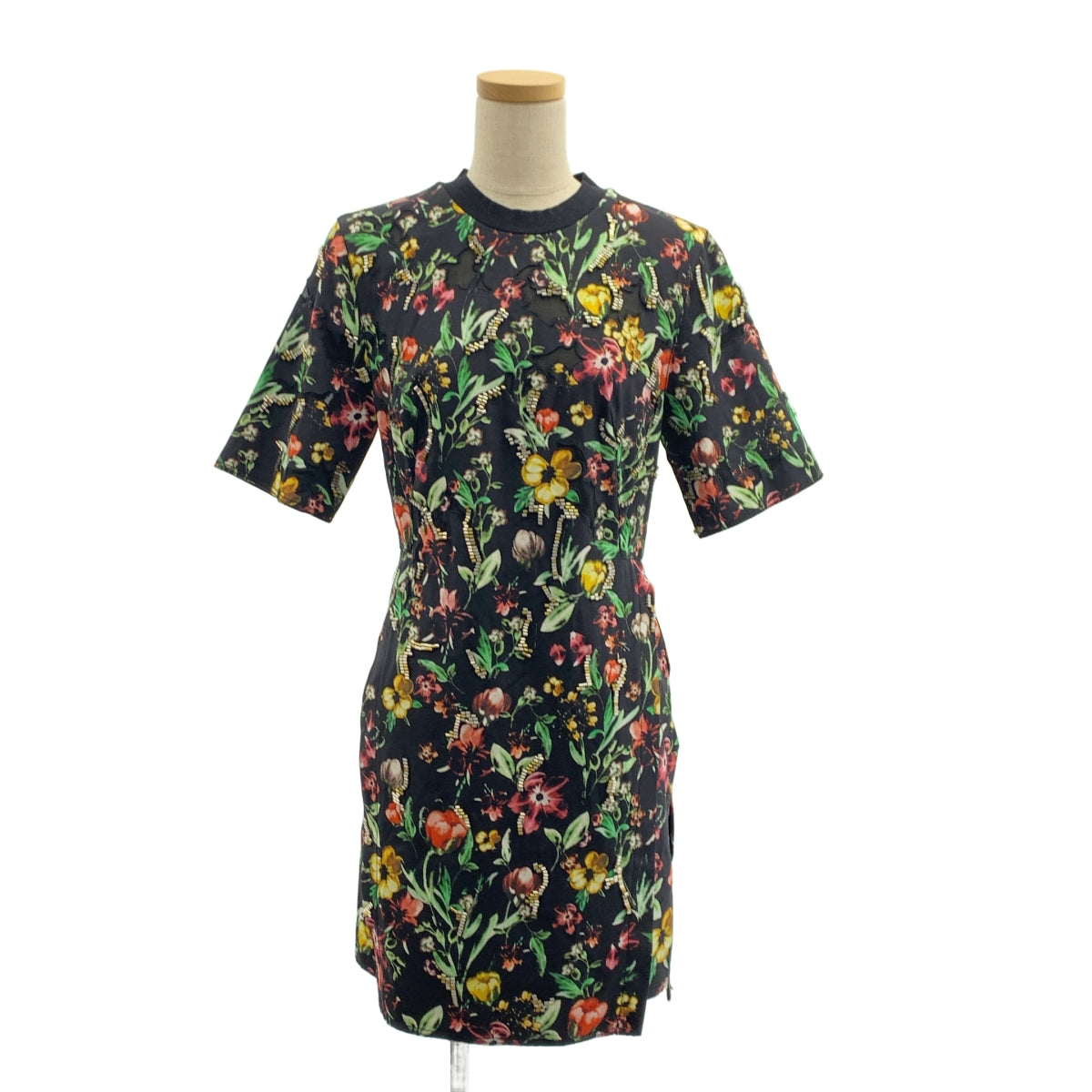 3.1 Phillip Lim | 100% 絲質 | 絲質全印花寶石後拉鍊洋裝 | 0 | 女款