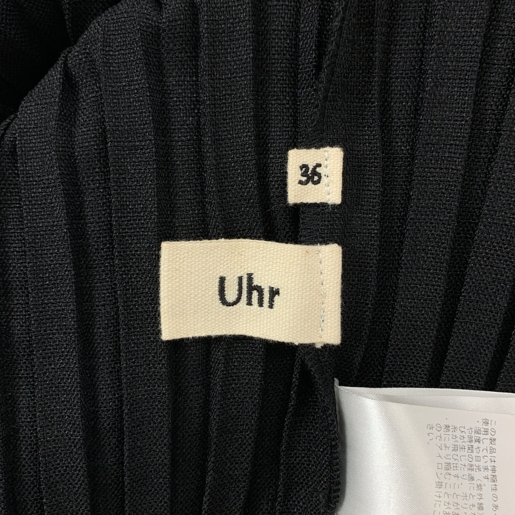 Uhr / ウーア | プリーツ ロングスカート | 36 | ブラック | レディース