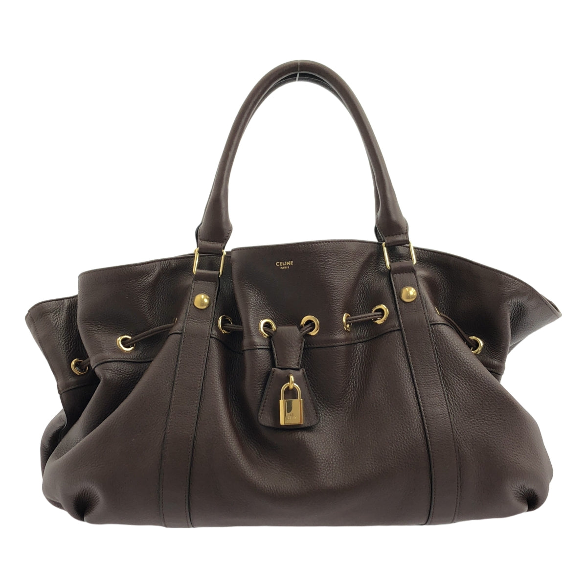 【美品】  CELINE / セリーヌ | アビー レザートートバッグ | ダークブラウン | レディース