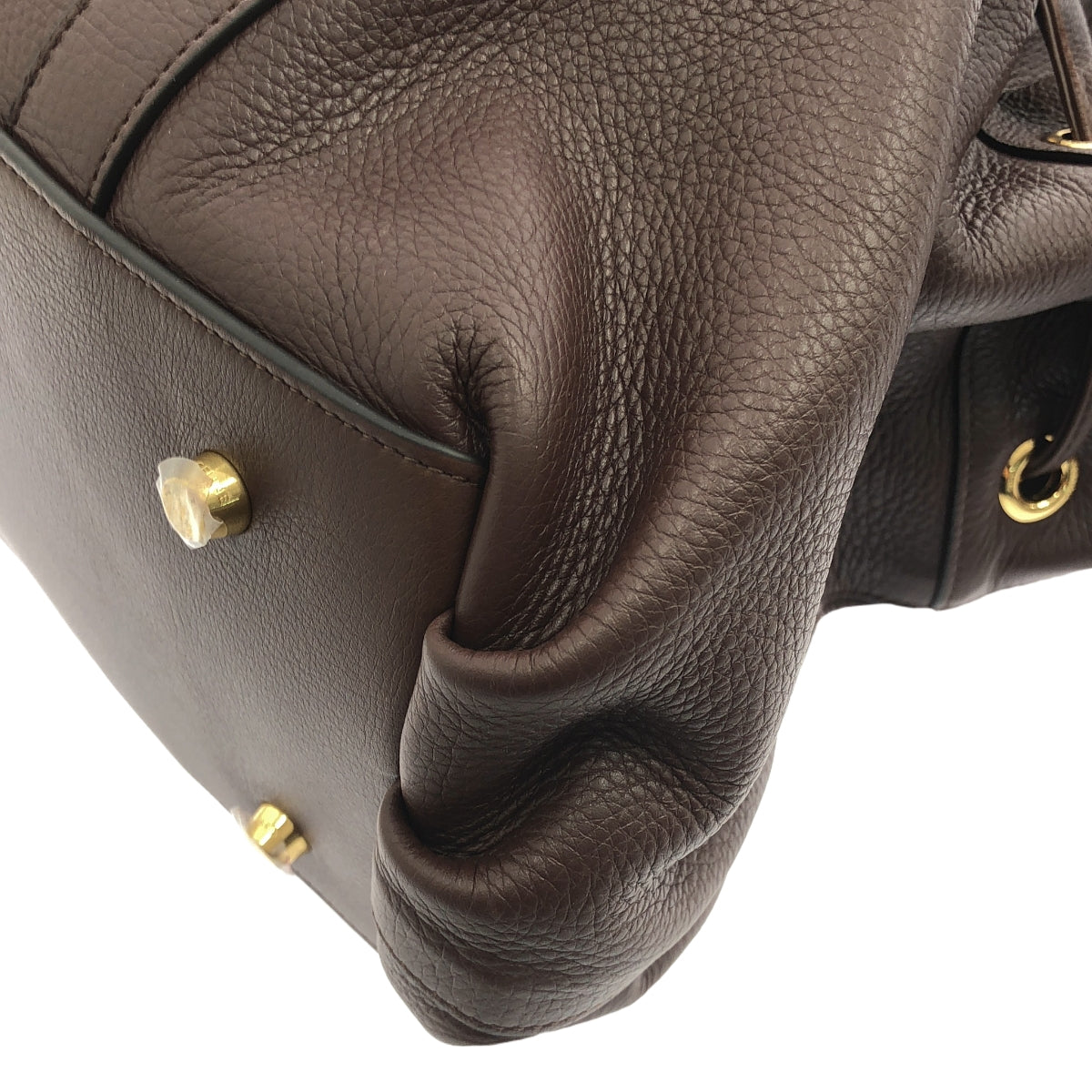 【美品】  CELINE / セリーヌ | アビー レザートートバッグ | ダークブラウン | レディース