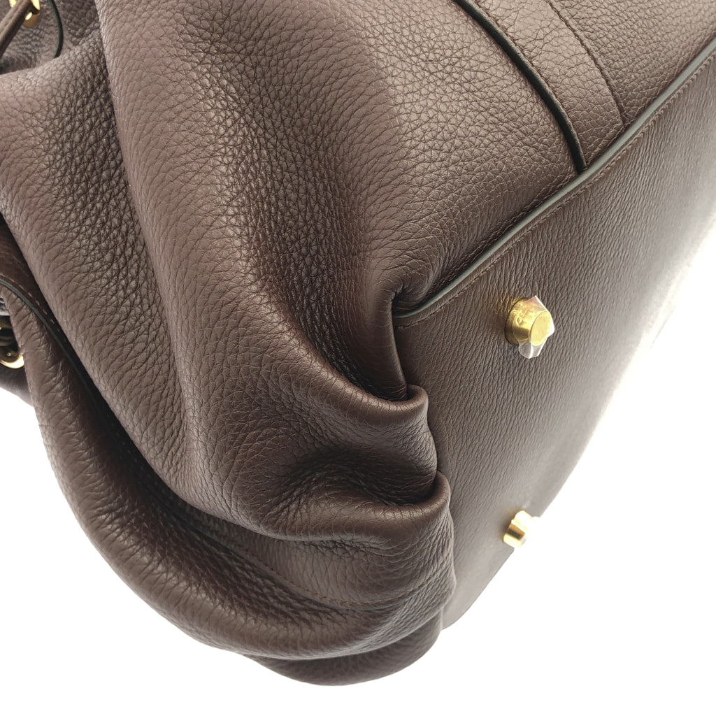 【美品】  CELINE / セリーヌ | アビー レザートートバッグ | ダークブラウン | レディース